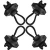 Tofficu 4 Pezzi Supporto per Torcia da Bicicletta Nero Rotazione 360°, Compatibile Luci e Piccoli Ventilatori, per Festa Estiva e Campeggio Notturno