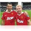 Exclusive Memorabilia Foto del Manchester United autografata da Paul Scholes e Ryan Giggs.