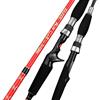 NGHSDO Canna da Pesca Extra Lunga,Canna da Pesca a Mosca 1.5m .68m .8m mare Barca da pesca trivellante sede Ocean Rod in fibra di carbonio filatura(S Rod,1.8M)