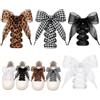 Générique Shoe Laces - 4 Pair Cute Checkered Ribbon Sneaker Accessories