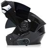 NIKANXIA Casco Moto Modulare Adulto Bluetooth Omologato ECE Doppia Visiera Off-Road(C,M=57-58cm)