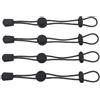 Zhcwldmi 4 supporti per bastoni da trekking, accessori da trekking, corda di fissaggio, corda elastica per esterni, campeggio, escursionismo, 19 cm, nero