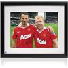 Exclusive Memorabilia Foto del Manchester United autografata da Scholes e Giggs. Incorniciata