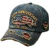 Generic Berretto da baseball in denim per il 250° anniversario 1776-2026, ricamato patriottico, con fibbia in metallo regolabile, per attività all'aperto (blu, 20)