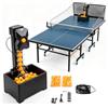BAOCHADA Macchina automatica per palline da ping pong, 100 palline, robot da ping pong con telecomando e rete, 35-90 palline/min, 10 modalità e sistema a doppia ruota, robot da ping pong per