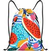 EDPXKL Borsa con coulisse con motivo astratto anguria, borsa con coulisse impermeabile in PE, borsa da nuoto, piccola borsa da palestra per uomo e donna