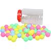 LALAFINA 100 Pezzi Palline da Ping Pong 40mm Senza Cuciture in Plastica Pp Facili da Trovare e Resistenti allo Sbiadimento per Club e Giochi di Intrattenimento Colore Casuale
