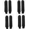 DEEPCRAFF 4 Paia Copriscarpe per Pedali Bici in Poliestere Nero Design Antiscivolo per Migliorare Stabilità Piede per Ciclismo Outdoor e Cyclette