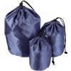 GLEAVI Set da 3 Sacchetti per Conservazione Piumino Oxford 600d Coulisse, Sacchi Compressione Impermeabili per Escursionismo e Organizzazione Versatile Quotidiana