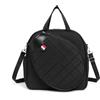 KiBcsLic Borsa Porta Racchette Multitasche Borsone Sportivo Spaziosa per Giocatori di Bminton, Ricamato, Array, Nero Ricamato