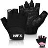 WFX Guanti da palestra traspiranti per uomini e donne, guanti spessi e imbottiti per sollevamento pesi, con protezione completa del palmo e ottima presa, regalo per esercizi in palestra, ciclismo
