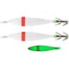 Lastdaytime Luminous Squid Jig 10 cm 5 g esca morbida con occhi 3D per pesca notturna, esca galleggiante per spigola e trota, confezione da 2 (A)