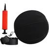 Dolltobe Pallina da golf con corda, colore nero scuro, 15 cm, gonfiabile intelligente, aiuto per l'allenamento del braccio, correzione della postura del braccio e pratica dell'oscillazione, pompa a