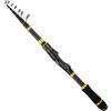 Sandyseptember Canna da pesca compatta pieghevole, in materiale carbonio, punta sensibile, guide in porcellana liscia, 43 cm, da viaggio (2,4)