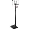 MBDRKVGF Supporto da basket regolabile in altezza 280-350 cm, canestro da basket portatile con ruote, per giardino e vialetto, pannello posteriore stabile in policarbonato