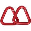 NUOBESTY Moschettone Triangolare da Arrampicata 2 Pezzi in Lega di Alluminio Rosso | Arrampicata Attrezzatura, Fibbie Metalliche Compatte, Buona Flessibilità per Organizzazione e Fissaggio Rapido