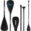 NEMAXX® NCP100 pagaia SUP in carbonio, 3 pezzi, regolabile 173-217 cm, ultraleggera 620 g, incl. borsa protettiva con scala e impugnatura ergonomica a T - per SUP, kayak, canoa, gommone, touring