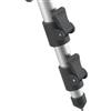HaloModora Supporto telescopico per canna da pesca portatile, in alluminio, per 7 aste, altezza regolabile con picchetti, per campeggio (B rosso)