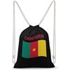 FWJZDSP Zaino con coulisse e bandiera del Camerun, borsa a tracolla, borsa sportiva da viaggio, borsa da palestra unisex