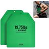VEVOR Piastre per Giubbotto Zavorrato 2 pz in Acciaio 8,9 kg per Jogging, 2 Piastre per Allenamento della Forza Fitness Cross Training Pesi per Gilet Zavorrato per Corsa, Giubbotto non Incluso, Verde