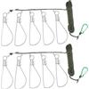 DRESSOOS Blocco da Pesca in Acciaio Inox, 5 Ganci, 2 Set per Pesca