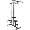 vidaXL LAT Machine Nero 110 x 70 x 187 cm Acciaio Verniciato a Polvere, Palestra a casa, attrezzo per trazioni Regolabile, Fitness Divertente per Esercizi Indoor, Sistema Compatto