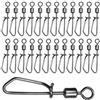 Generico Fishing Clip Swivels - 360 Degree Rotation Smooth Fast Quick Clips | Fishing Clips For Mountain Stream Fishing