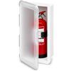 BSSTORE Vano ad Incasso Porta Estintore 1 kg con Sportello Trasparente UV, Tenuta Stagna, Polipropilene Bianco, Supporti Inclusi