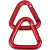 TOYANDONA Moschettone da Arrampicata Triangolare Grande 2 Pezzi Lega di Alluminio | Comodo Moschettone per Montagna Accessori, Rosso, Buona Flessibilità e Facile da Riporre