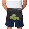 FOYTOKI Borsa e Ventilazione Grande Capacità, Cintura Regolabile Porta Palline da Tennis e Baseball Oxford Nero per Accessori Sportivi Pickleball