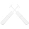 Housoutil 2 Pezzi Pompa Manuale per Vuoto Bianca in Pvc per Borse Compressione da Viaggio e Casa, Piccola Pompa Portatile per Rimuovere Aria e Comprimere Oggetti