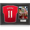 Exclusive Memorabilia Maglia del Manchester United autografata da Ryan Giggs. Cornice iconica.