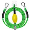 ZRSCHYG Cablaggio autocentrante per tubi e wakeboard, 3 galleggianti in schiuma, design anti-lavandino, kit di cablaggio di traino resistente per pontone, moto d'acqua, gommoni, 3,7 m/4,9 m/7,3 m (verde e