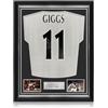Exclusive Memorabilia Maglia da trasferta del Manchester autografata da Giggs. Cornice superiore