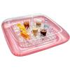 KNMDXD Vassoio Gonfiabile Per Ghiaccio E Cibo Vassoio Galleggiante Quadrato Grande | Tavolo Gonfiabile Refrigerante Per Piscina Giardino Birra Bevande Picnic Spiaggia Campe