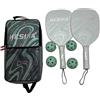 QUXVUIS Set Portatile da Pickleball con Racchette con Verde 41.5x20.5 cm