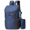 Honseadek Zaino pieghevole, leggero, pieghevole, in nylon, impermeabile, per escursionismo, campeggio, viaggi, borsa portaoggetti compatta per uomini e donne (blu scuro)