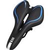 FUANA Comodo sellino per bicicletta in gel con strisce riflettenti, morbida sella imbottita per bici Cruiser ed E-Bike, ampia imbottitura 27 x 16 cm (rosso)