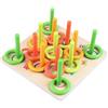 Hailong Ming Gioco lancio anelli in legno per bambini, gioco di abilità educativo per la prima infanzia