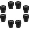 DOITOOL 8 Pezzi Copertura per Gambe Trampolino in Lattice Nero Antiscivolo, Accessorio per Mobili e Sedie per Uso Estivo, Sostituzione Resistente e Silenziosa