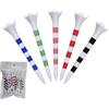 Stripe Tee da Golf in Plastica 20 Pezzi, 83 mm Multicolore con Tacche
