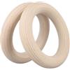 Cozypuff Confezione da 2 anelli da ginnastica in legno di betulla, anelli fitness per allenamento a casa, anelli per allenamento per trazioni per adulti e allenamento della forza (28 mm, 15 cm)