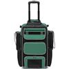 KiBcsLic Borsone da Baseball con Ruote Rinforzato Borsa da Baseball con Trolley Capiente Borsa Ruote per Allenamento, Array, Verde, 36 25 60