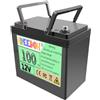 FREEDOH Batteria al Litio Ferro fosfato 12V 100Ah per accumulo di energia