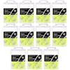 Vootnifig 50 ami da pesca singoli spinati, giallo fluorescente in acciaio al carbonio ad alto tenore di carbonio, per pesca in mare, assortimento di attrezzatura terminale (2#)