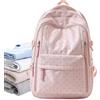 Générique Zaino da Viaggio Zaino Impermeabile Da Ragazza In Nylon A Pois Porta Laptop