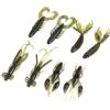 Generic 25 Esche Morbide per Gamberetti per Attrezzatura da Pesca, Vermi in Silicone Ecologici in 3 Colori, Perfetti per la Pesca in Acqua Dolce e Salata (Verde)