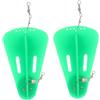 BCOATH Tavole da Tuffo in Plastica Verde 2 Pezzi per Pesca Subacquea Azione Realistica e Massa Regolabile, Accessori per Pesca in Mare Profondo