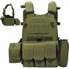 Generico Gilet Tattico Gonfiabile Regolabile Per Bambini - Oxford 45x35 Cm 500 G Gilet Da Paintball Per Ragazzi E Ragazze - Gioco All'aperto Costume Da Combattimento Abbigliamento Militare Battle V́est