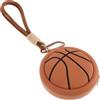 POPETPOP Portamonete Sportivo a Forma di Palla da Basket in Pvc Caffè, Leggero e Compatto, Soluzione Efficiente per Organizzare Auricolari Durante la Pratica Sportiva